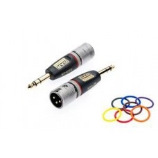 1X 6.35mm (1/4'') Jack Plug to XLR 3 Pin 24ct Gold on OFC   XGA28