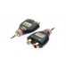 1X RCA Splitter/Adapter Socket x2 (Female) to 3.5mm Jack (Male) Gold / OFC XGA17