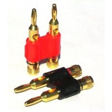 24k-Gold Amp Speaker Cable Banana Connector Plug D Type