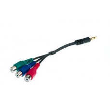 3.5 mm Jack to Red Green Blue Female RCA Socket  Audio Video Adaptor Splitter