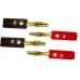 4 High Quality Gold Plated 4mm Banana Plugs + Heat Shrink Tubing 