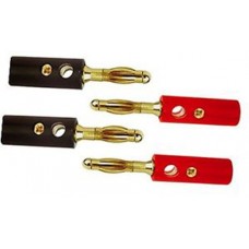 8 High Quality Gold Plated 4mm Banana Plugs + Heat Shrink Tubing 