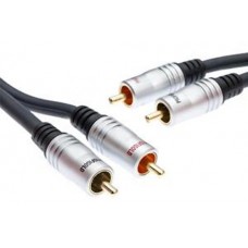 5M  Profigold  2 RCA to 2 RCA Audio Interconnect  Gold OFC