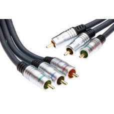 5M  Profigold Component Video Interconnect RGB Red Green Blue  Gold OFC