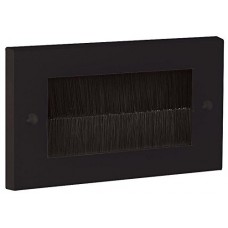 Custom Order for WASLET BE  66 x Black Brush Stripe Cable Entry single 2 Gang Wall Face Plate Outlet