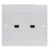 2 x HDMI Wall Face Plate