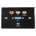 AV Multimedia Computer Wall plate - VGA - Phono - Video - Audio. Black. Complete with Solder, Screws & Heat Shrink