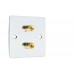 Complete Chrome 7.1 Surround Sound Audio Speaker Wall Plate Kit - Banana Plugs