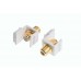 F Type Jacks for Keystone Coax Cable Coupler Female/Female Jack - Gold Pack of 2