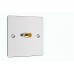 Polished Chrome 1x TV Coax Wall Plate  Easy Fit (Rear) Type F Connection