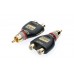 QTY 1X RCA Splitter / Adaptor Socket x2 (Female) to RCA Socket (Male) Gold XGA42