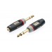 QTY X1 3.5mm Stereo Jack Socket to 6.35mm (1/4") Stereo Jack Plug XGA13