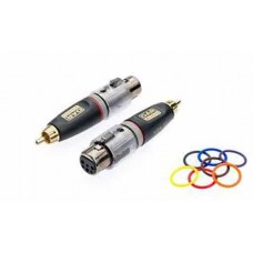 QTY X1 RCA Phono Plug (male) to XLR 3 Pin (Female) 24ct Gold on OFC   XGA31