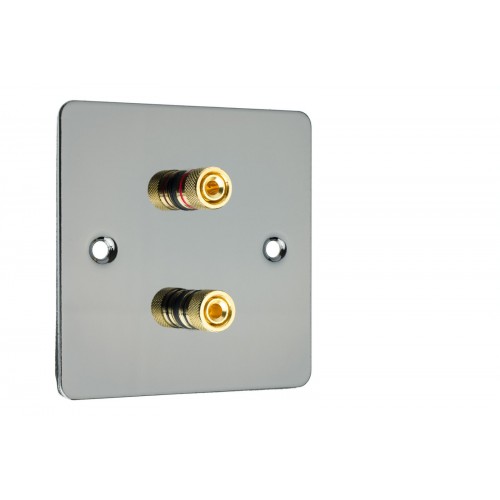 5.1 Audio Surround Sound Speaker Wall Plate Kit Black Nickel NON SOLDER