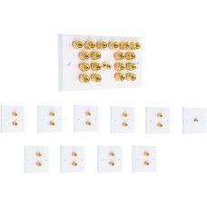 Complete Dolby 9.1 Surround Sound Speaker Wall Plate Kit  With Rear Solder Tabs