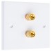 Complete Dolby 3.1 Surround Sound Speaker Wall Plate Kit  With Rear Solder Tabs