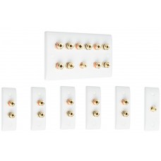 Complete Dolby 5.1 Surround Sound Speaker Wall Plate Kit - Slimline - No Soldering Required