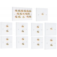 Complete Dolby 7.2 Surround Sound Speaker Wall Plate Kit - No Soldering Required