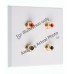 Chrome Polished Flat Plate 4 x RCA Phono Audio Surround Sound Wall Face Plate - Rear Solder tab Connections