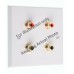 Stainless Steel Brushed Raised Plate 4 x RCA's Phono Audio Surround Sound Wall Face Plate - Rear Solder tab Connections