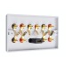 White 5.0 - 10 Binding Post Speaker Wall Plate + 1 x HDMI - 10 Terminals - Rear Solder tab Connections