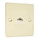 Polished Brass Flat Plate - 1 x RCA Phono Audio Wall Plate - 1 Terminal - No Soldering Required
