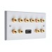 5.0 Surround Sound Speaker Wall Plate with Gold Binding Posts + 1 x HDMI. NO SOLDERING REQUIRED