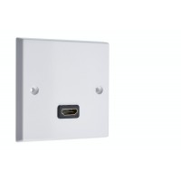 HDMI x 1 AV Audio Wall Face Plate - White Female to Female 