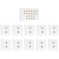 Complete Dolby 10.0 Surround Sound Speaker Wall Plate Kit - No Soldering Required