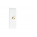 White Architrave 1 x RCA Phono Audio Surround Sound Wall Face Plate - Rear Solder tab Connections