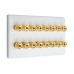 White Slimline 8.0 - 16 Binding Post Speaker Wall Plate - 16 Terminals - Rear Solder tab Connections