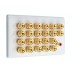 White Slimline 11.1  Speaker Wall Plate - 22 Terminals + RCA - Rear Solder tab Connections