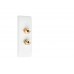 2 Binding Post Audio AV Speaker Wall Plate and Dry Lining Back Box. Architrave. White Slimline. No Soldering Required