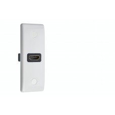 Slimline - Architrave - White - HDMI x 1 AV Audio Wall Face Plate - Female to Female 
