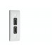 Slimline - Architrave - White - HDMI x 2 AV Audio Wall Face Plate - Female to Female 