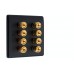 Matt Black Slimline 4.0 - 8 Binding Post Speaker Wall Plate - 8 Terminals - Rear Solder tab Connections