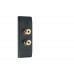 Slim Line - Architrave - 2 Binding Post Speaker Wall Plate - Matt Black - 2 Terminals - No Soldering Required