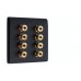 Matt Black 4.0 Surround Sound Audio AV Speaker Wall Face Plate Kit - NON SOLDER