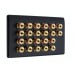 SlimLine Matt Black 22 Binding Post Speaker Wall Plate - 22 Terminals - No Soldering Required