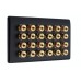 SlimLine Matt Black 24 Binding Post Speaker Wall Plate - 24 Terminals - No Soldering Required