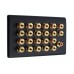 Matt Black 11.1 Surround Sound Audio AV Speaker Wall Face Plate Kit - NON SOLDER