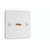 Chrome Plated Flat Plate - 1 x RCA Phono Audio Wall Plate - 1 Terminal - No Soldering Required