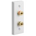 Complete Dolby 5.1 Surround Sound Speaker Architrave Wall Plate Kit including 47mm deep flush metal back boxes - No Soldering Required