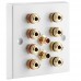Complete Dolby 4.2 Surround Sound Speaker Wall Plate Kit - No Soldering Required