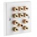Complete Dolby 5.1 Surround Sound Speaker Wall Plate Kit including flush dry lining back boxes- No Soldering Required