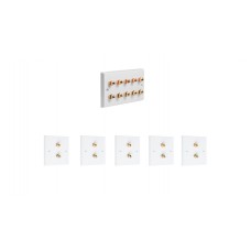 Complete Dolby 5.0 Surround Sound Speaker Wall Plate Kit - No Soldering Required