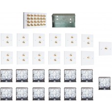 Complete Dolby 11.2 Surround Sound Speaker Wall Plate Kit - No Soldering Required