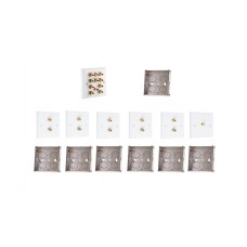 Complete Dolby 5.1 Surround Sound Speaker Wall Plate Kit including flush dry lining back boxes- No Soldering Required