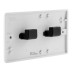 HDMI 90' x 2 AV Audio Wall Face Plate - White Female to Female 