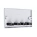 HDMI x 2 AV Audio Wall Face Plate - White Female to Female 